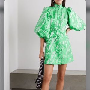 COPY - GANNI Crystal-embellished jacquard mini dr…